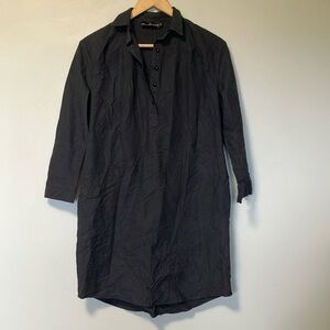 Pomander Place Black Button-Up Shirt Dress